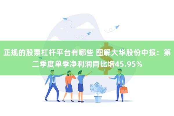 正规的股票杠杆平台有哪些 图解大华股份中报：第二季度单季净利润同比增45.95%