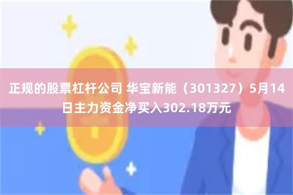 正规的股票杠杆公司 华宝新能（301327）5月14日主力资金净买入302.18万元