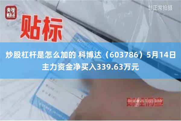 炒股杠杆是怎么加的 科博达（603786）5月14日主力资金净买入339.63万元