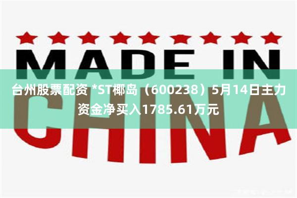 台州股票配资 *ST椰岛（600238）5月14日主力资金净买入1785.61万元