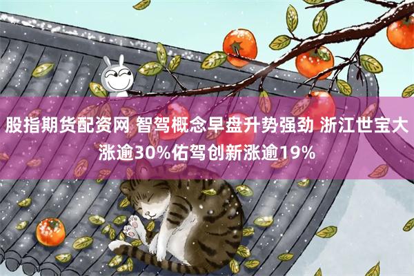 股指期货配资网 智驾概念早盘升势强劲 浙江世宝大涨逾30%佑驾创新涨逾19%