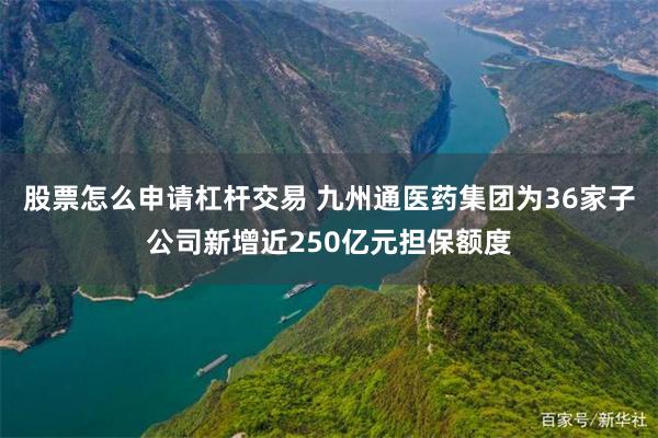 股票怎么申请杠杆交易 九州通医药集团为36家子公司新增近250亿元担保额度