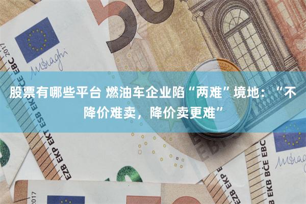 股票有哪些平台 燃油车企业陷“两难”境地：“不降价难卖，降价卖更难”
