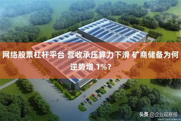 网络股票杠杆平台 营收承压算力下滑 矿商储备为何逆势增 1%？