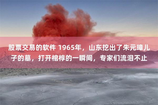 股票交易的软件 1965年，山东挖出了朱元璋儿子的墓，打开棺椁的一瞬间，专家们流泪不止