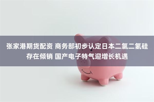 张家港期货配资 商务部初步认定日本二氯二氢硅存在倾销 国产电子特气迎增长机遇