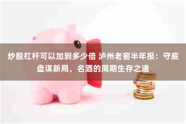 炒股杠杆可以加到多少倍 泸州老窖半年报：守底盘谋新局，名酒的周期生存之道