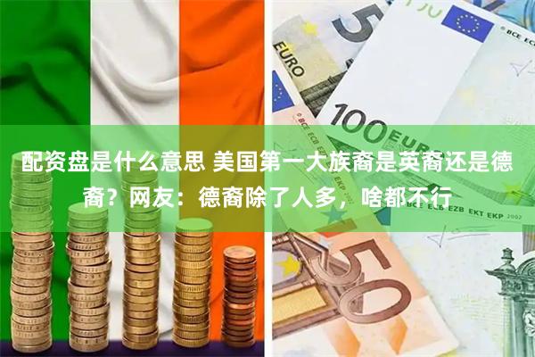 配资盘是什么意思 美国第一大族裔是英裔还是德裔？网友：德裔除了人多，啥都不行